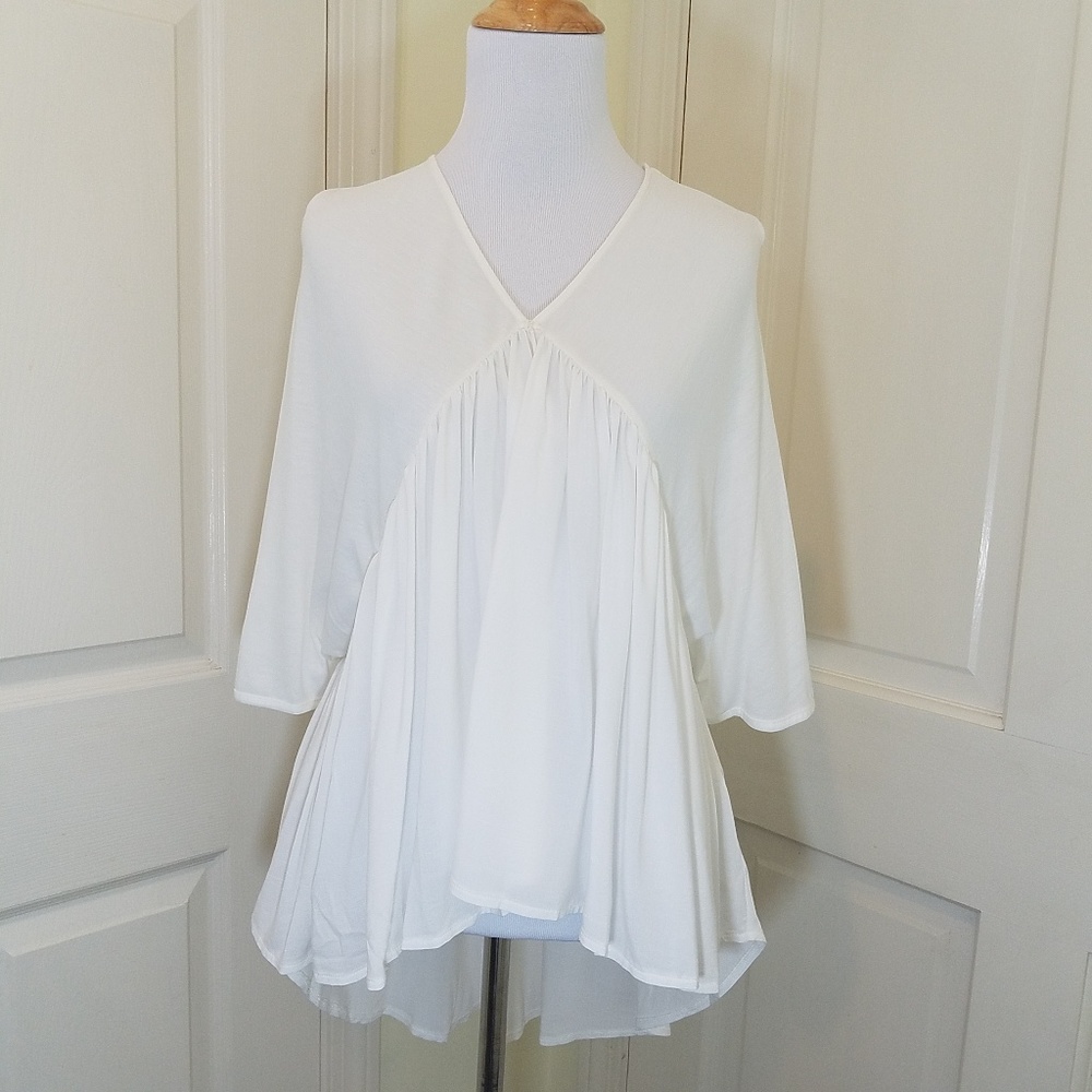 ZARA HI LOW BOHO CHIC BLOUSE NWT
